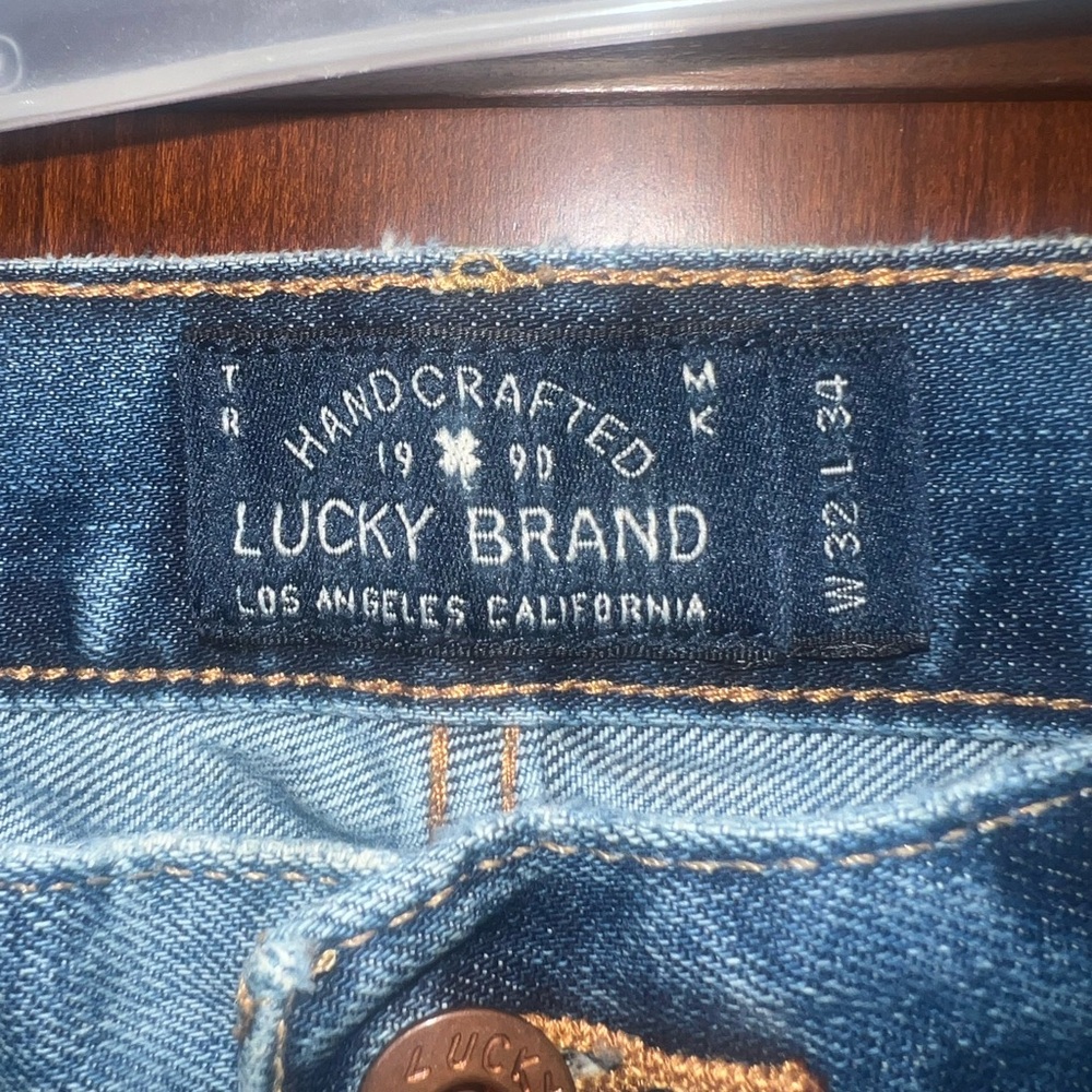 Lucky Brand Men's Straight Blue Jeans - Picture 2 of 4